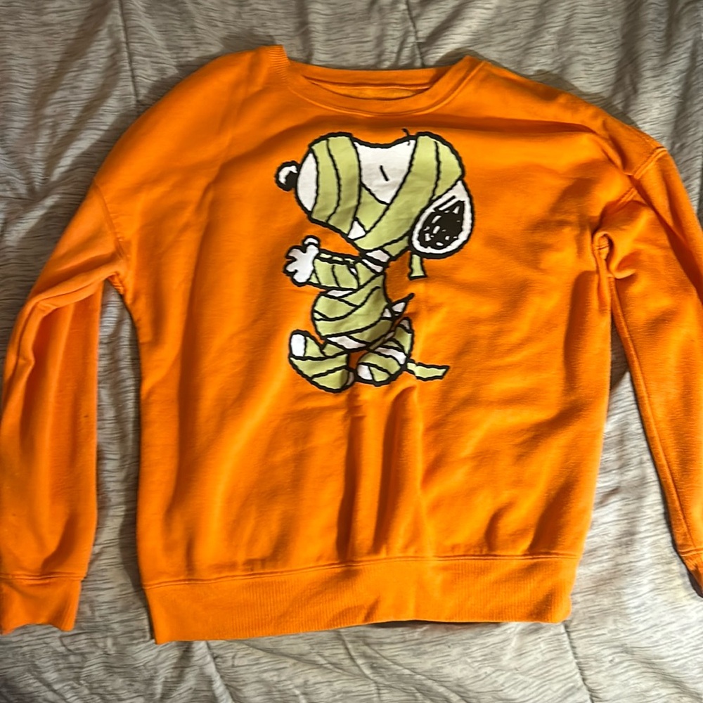 Orange Halloween Snoopy Sweater Women’s Small